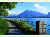 Schlosspark Oberhofen mit dem Niesen im Hintergrund