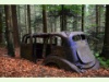 Oldtimer-Wrack im Wald bei Menzingen