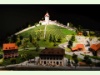 Swiss Milestones in Neuhausen - den Munot darstellend