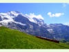 Mönch und Jungfrau mit Jungfraujoch-Bahn