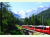 Die Rhätische Bahn beim Morteratsch Gletscher