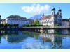 Luzern mit Pilatus im Frühling